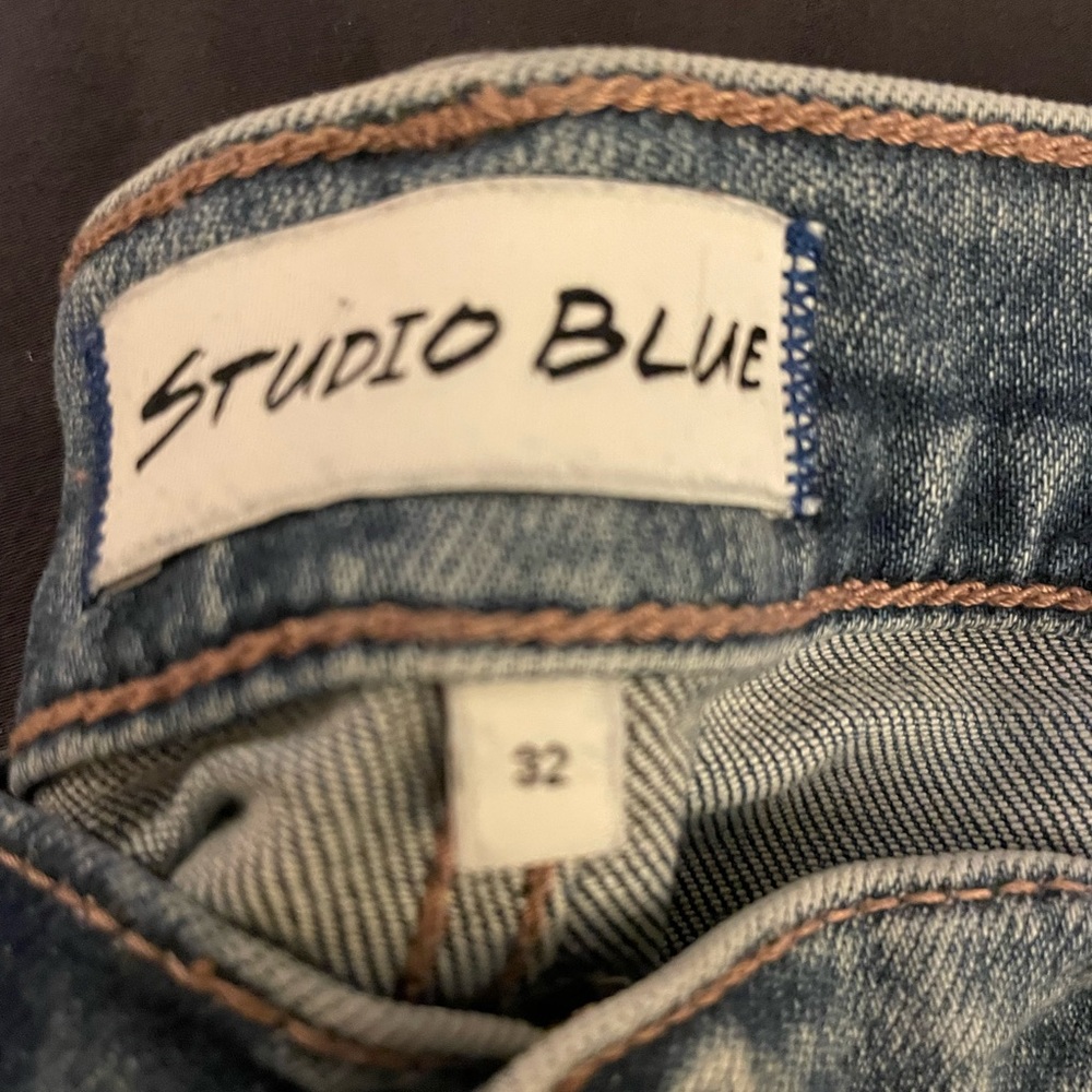Studio blue distressed jeans